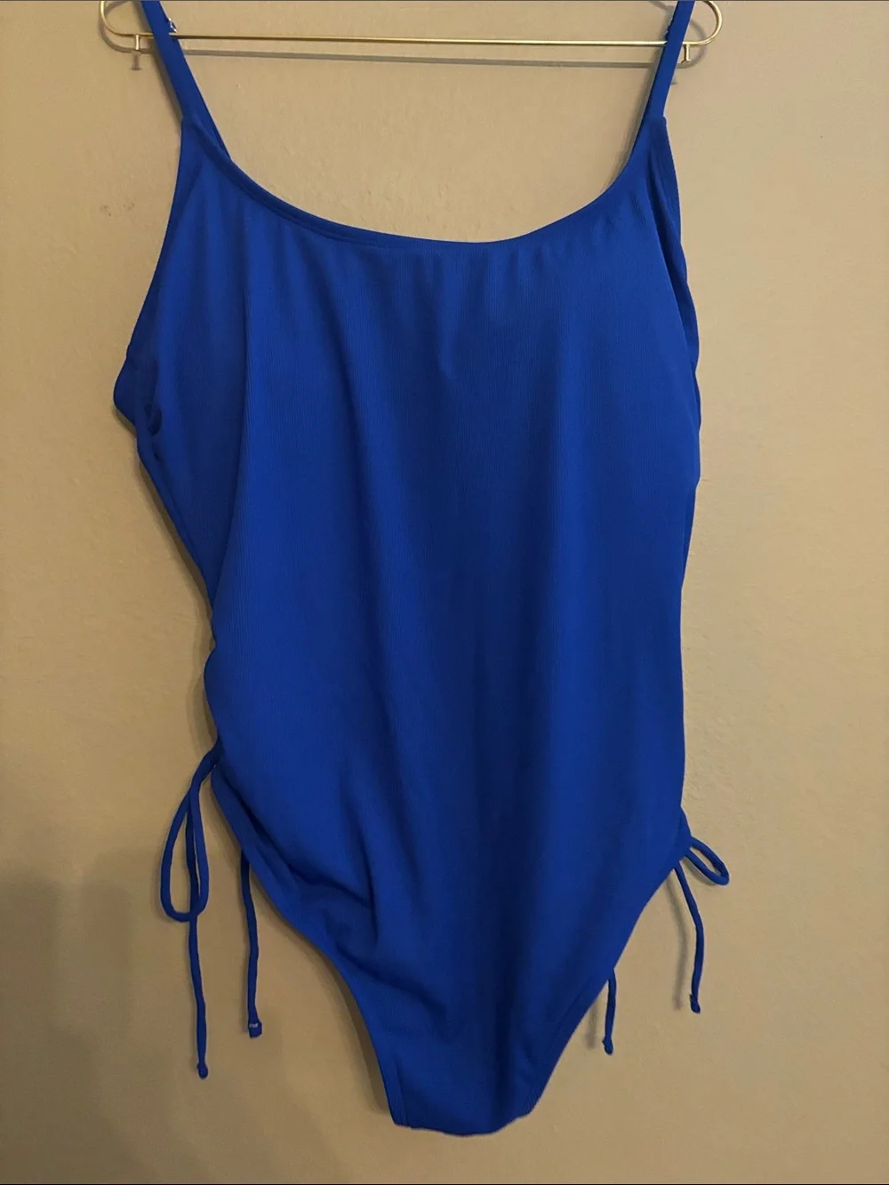 Shade & Shore Royal Blue One-Piece Swimsuit with Side Ties